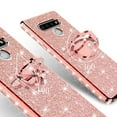 thumbnail image 4 of LG Stylo 6 Glitter Phone Case, Ring Kickstand Girls Women Diamond Sparkly Case for Cover for LG Stylo 6 - Rose Gold, 4 of 5