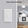 thumbnail image 3 of Interruptor de luz metálico con palanca Wallplate DEWENWILS, blanco, paquete de 4, 3 of 7
