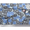 thumbnail image 2 of Soimoi polyester Crepe Fabric Artistic Flower Fabric Prints By Yard 42 Inch Wide, 2 of 3