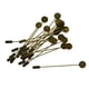 thumbnail image 3 of Pin de solapa de bandeja redonda plana, broche de seguridad de acero inoxidable, camisa, sombrero, accesorios de bisutería DIY, regalo, tapón de tubo redondo de bronce, paquete de 24 Noticed HA010770-04B, 3 of 7