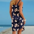 thumbnail image 4 of Wycnly Formal Dresses for Women Beach Vacation Sexy Leopard High Waist Strap Tank Short Sundress Crewneck Sleeveless Striped Print Summer Mini Dress Navy XXL, 4 of 6