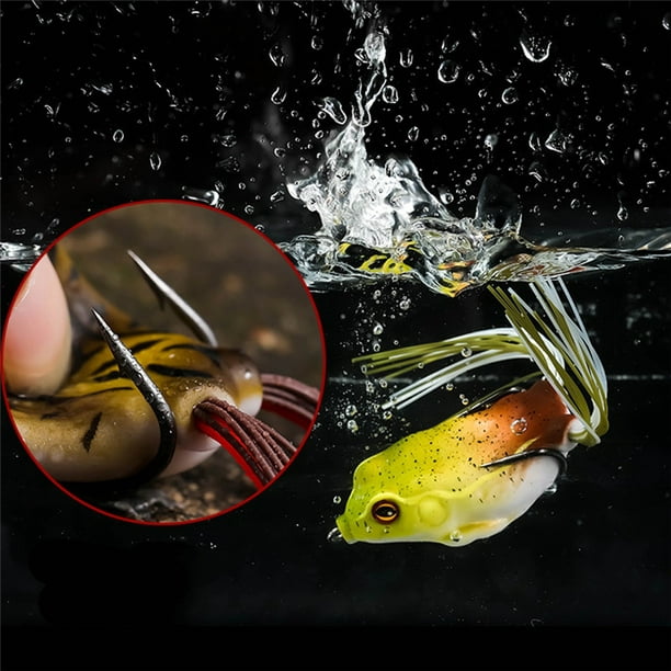 1Pc 55mm 12g Top Water Ray Frog Shape Crank Wobblers For Fly