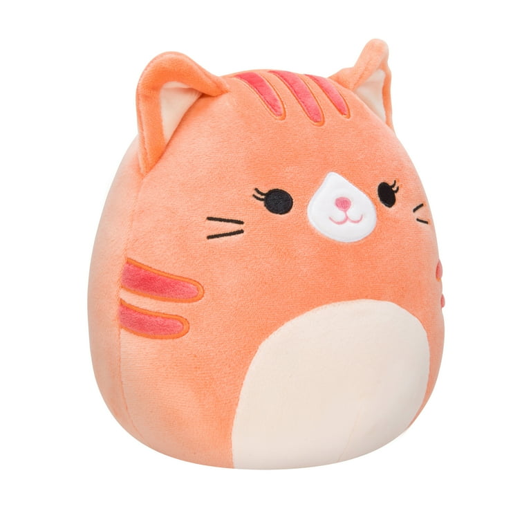 Squishmallow KellyToy - Pantuflas Para Niños De Felpa Suave A Elegir Vaca, Navidad, Dinosaurio, Koala, Tiburón, Ajolote (Gigi, Gato Atigrado Naranja (talla 6/7)), Gigi Gato Atigrado Naranja (talla