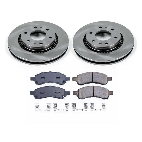 Ultimate Brakes Front Semi-Metallic Brake Pad and Rotor Kit with Hardware WM80214