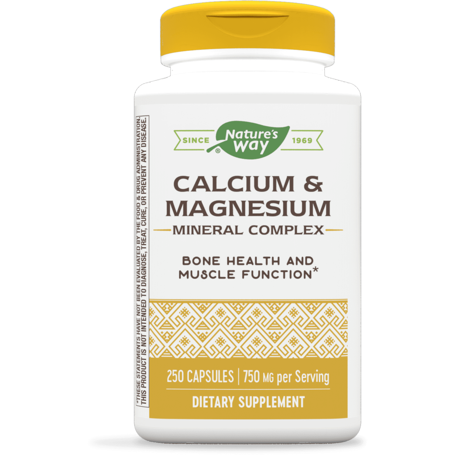 Nature's Way Calcium & Magnesium Mineral Complex, 750 mg per serving, 250 Capsules