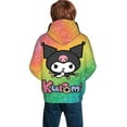 thumbnail image 5 of Sanrio Kuromi Kids' Hoodie 3d Print Sweatshirt Soft Pullover Hooded With Big Pockets Fans Gifts For Boys Or Girls X-Large, 5 of 7