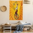 thumbnail image 2 of Circus Tapestry, Disc Juggler Man on Unicycle Comic Book Inspired Design on Pop Art Rays, Wall Hanging for Bedroom Living Room Dorm Decor, 40W X 60L Inches, Orange and Multicolor, by Ambesonne, 2 of 5