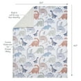 thumbnail image 3 of Lambs & Ivy Dino-Might Ultra-Soft Fleece Watercolor Dinosaur Baby Blanket, 3 of 7