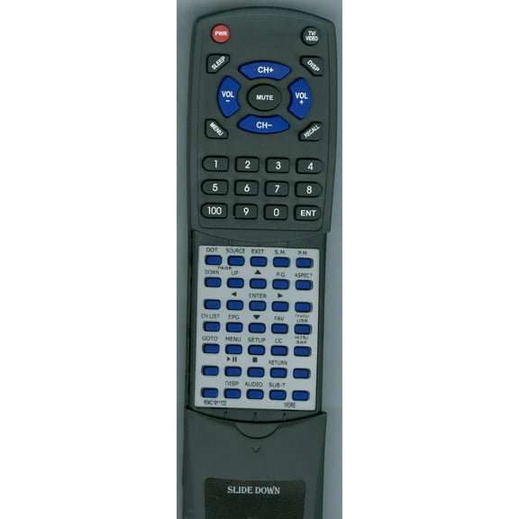 Replacement Remote for VIORE 504C1911102, RT504C1911102, RC2002V, LCD19VH56, LCD26VH56, LCD22VH56, LC22VH56PB, LCD32VH56