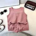 thumbnail image 4 of Ruyang Toddler Baby Boy Girl Clothes Cotton Linen Summer Outfit Sleeveless Tank Top Wide Leg Shorts Cute Casual Loose Beachwear, 4 of 4