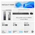 thumbnail image 2 of LENOVO ThinkCentre neo 30s Business Desktop, Intel Core i7-13620H, 16GB DDR5, 1TB SSD, Windows 11 Pro, Black, 2 of 8