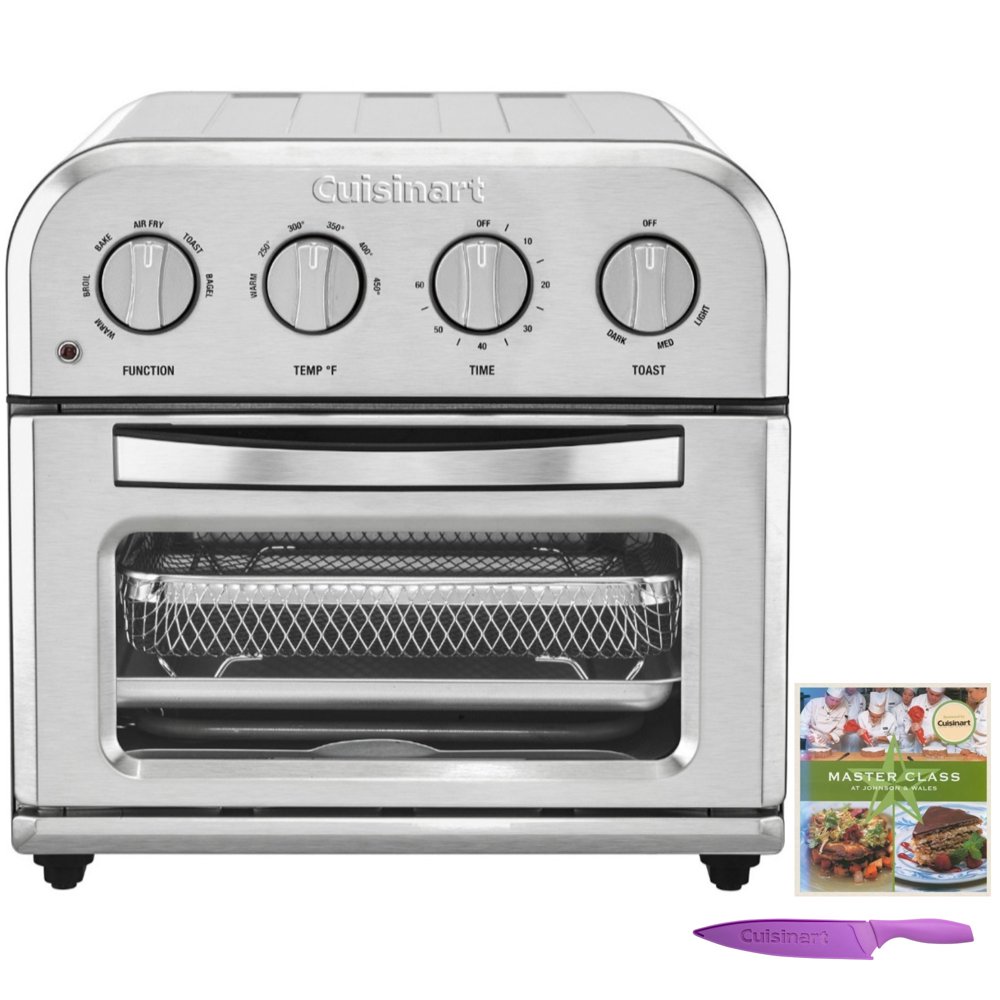 Cuisinart TOA28 Compact AirFryer Toaster Oven with Knife and Cookbook