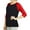 Black/Red, variant on Sofra/Cottonbell Women Jersey Raglan 3/4 Sleeve Baseball Tee Shirts Top