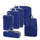 thumbnail image 2 of Cubos de Embalaje para Maletas, 6 Uds., Bolsas Organizadoras de Equipaje, Malla para Zapatos, Bolsa de Lavandería, Organizadores de Viaje Imprescindib azul, 2 of 9