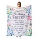 thumbnail image 1 of Throw Blanket Birthday Gift for from Sister Brother 60' x 50', 1 of 5