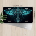 thumbnail image 2 of 1 Pcs 2D Flat License Plate Covers & Frames, Ornate Winged Cross For Decorative Front, Waterproof For Decoration Aluminum License Plate Covers & Frames Cover For Men Women, 12" X 6", 2 of 6