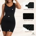 thumbnail image 4 of Joyshaper Tummy Control Dress Slimming Seamless Cami Slip Body Shaper Full Silps for Women, 4 of 6