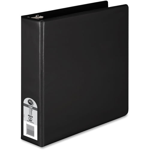 Wilson Jones 362 Basic View Binder 2' Binder Capacity - Letter - 8 1/2' x 11' Sheet Size - 450 Sheet Capacity - 3 x Round Ring Fastener(s) - 2 Internal Pocket(s) - Black - Hinged, Eco-Friendly, PVC-fr