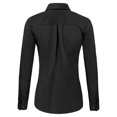 thumbnail image 2 of Camisa tipo túnica Ruisin para mujer, manga 3/4, con botones, color negro, talla S, 2 of 5