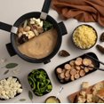 thumbnail image 2 of Fondussimo Evolution Small Fondue Set, Electric Fondue Pot for 4 People, Comes with 4 Perforated Baskets. for Broth and Meat Fondue. Heat-Resistant Base, Adjustable Temperature Control., 2 of 8