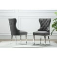 thumbnail image 5 of Rectangular White Marble 5 Piece Dining Set with Silver Stainless Steel Base, 5 of 5