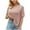 Rouge, variante sur Zpanxa Haut Décontracté à Manches Courtes et Col en V pour Femmes, Couleur Unie, Coupe Ample, pour des Journées Sans Effort