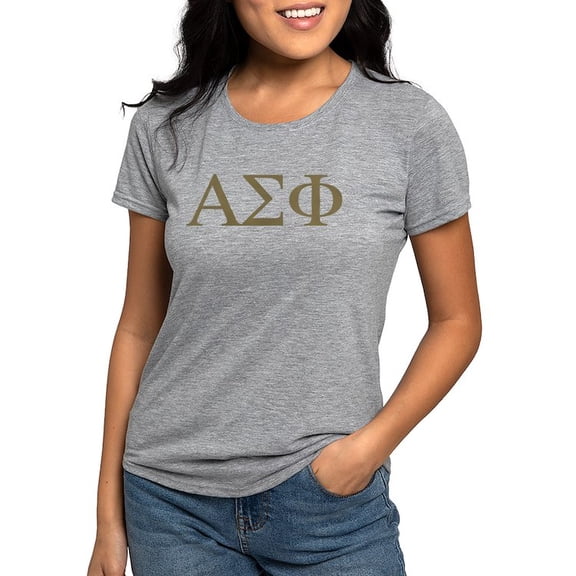 CafePress - Alpha Sigma Phi Greek Letters Gold T Shirt - Womens Tri-blend T-Shirt