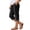 0707-aj10 Black, variant on Back To School Clothes Plus Size Bermuda Shorts for Girls Knee Length Cotton Linen Elastic Waist Drawstring Shorts Summer Loose Capri Pant