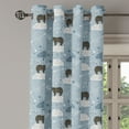 thumbnail image 2 of Ambesonne Constellation Grommet Curtain, Polar Bear Stars, 50" x 72", Pale Blue Black Bluegrey, 2 of 6