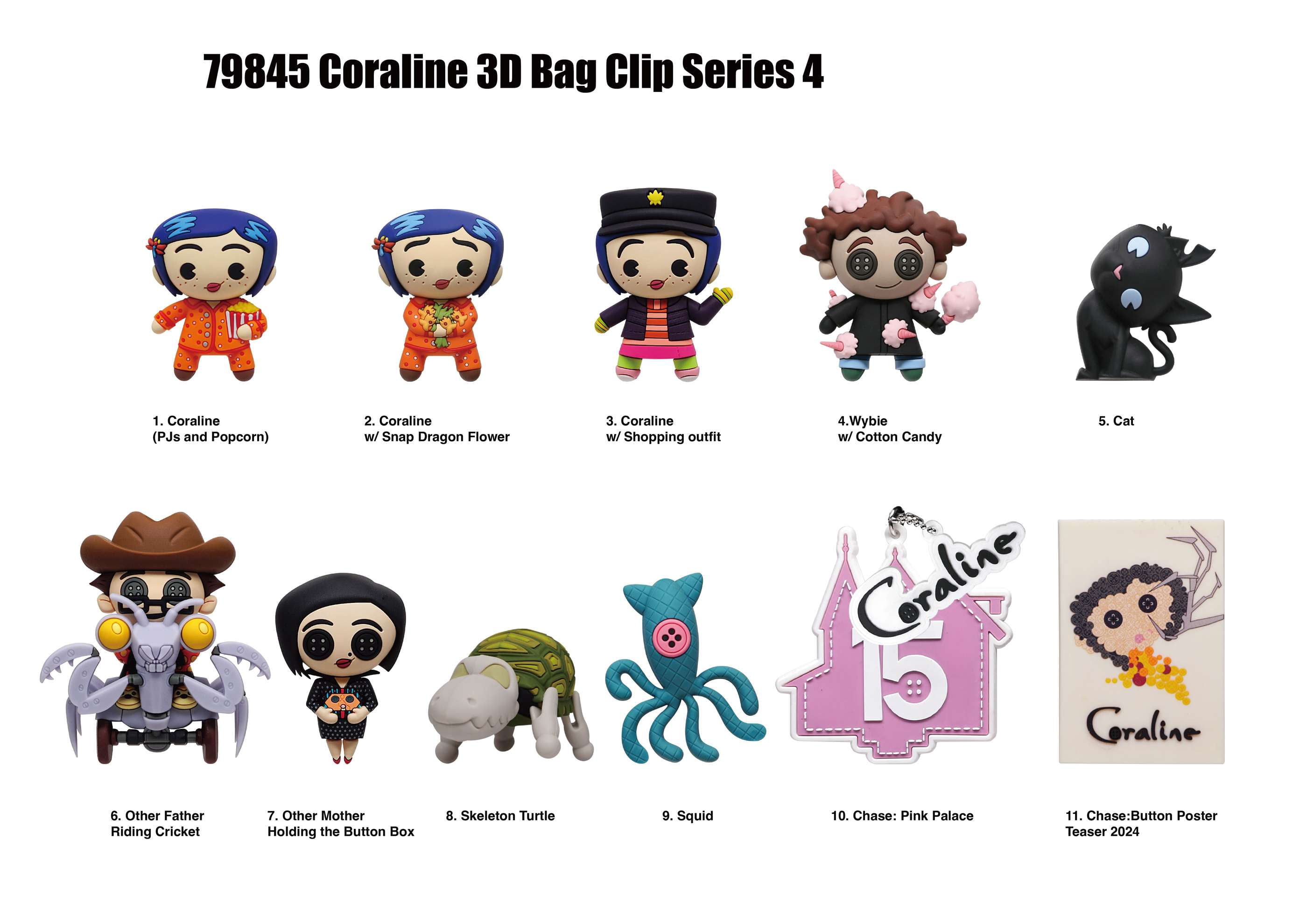 Monogram Laika Coraline - Series 4 Characters 1pc 3D Figure Bag Clip Blind Bag