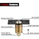 thumbnail image 4 of Closet Door Ball Catch Hardware, Stainless Steel Catch Adjustable with Strike Plate, Black Finish 4 Pack, HBC100-BK-P4, 4 of 4