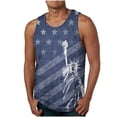 thumbnail image 4 of Tanques para Hombre de Verano Suelto Chaleco Impresión Deportivo Cuello Redondo, Camisa sin Mangas Casual para Al Aire Libre Y Diario, 4 of 5