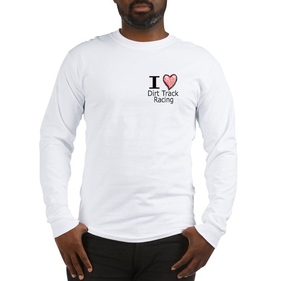 CafePress - I Heart Dirt Track Racing Long Sleeve T Shirt - Unisex Cotton Long Sleeve T-Shirt