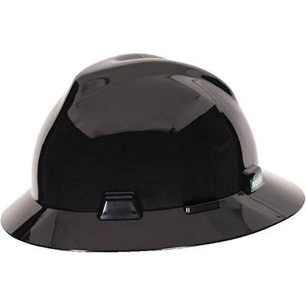 MSA V-Gard Full-Brim Hard Hat with Suspension - Polyethylene Shell, Superior Impact Protection and Self Adjusting Crown Straps - Standard Size Hard Hat