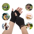 thumbnail image 5 of Unique Bargains Anti-slip Half Finger Manicure Gloves 1 Pair Black, 5 of 6