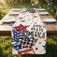 thumbnail image 1 of EGNMCR Patriotic Tablecloths 4th Of July Decorative Tablecloth And Table Runner Independence Day Patriotic Table Linen Set Dining Table Home Decoration Linen tables runner, 1 of 7