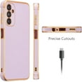 thumbnail image 3 of for Samsung Galaxy A14 5G Case Luxury Plating Case Cover Slim Lightweight Glossy Bling Phone Case Soft TPU Shockproof Bumper Case Electroplated Case,Purple, 3 of 10