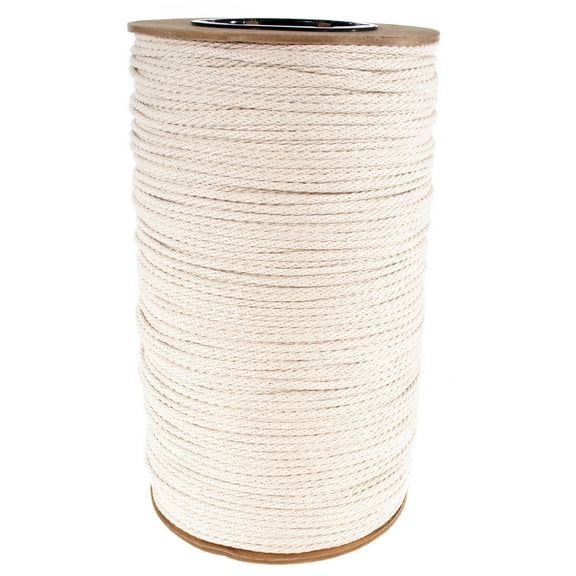 Paracord Planet Solid Braid Cotton Rope - 1/8, 3/16, 1/4, 3/8, & 1/2 Diameters - 10-1000 Foot Lengths - Cotton Weeping Cord