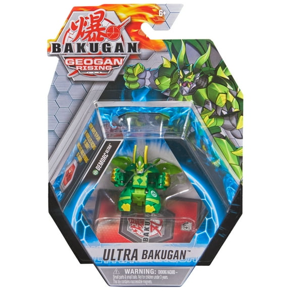 Bakugan Ultra, Demorc, 3-inch Tall Geogan Rising Collectible Action Figure and Trading Card