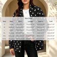 thumbnail image 3 of SBYOJLPB Women's Polka Dot Coat Stand Collar Zip Up Jacket with Pockets, 3 of 9