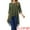 Army Green, variant on Women's 3/4 Sleeve High Low Hem Scoop Neck Chiffon Blouses L Black