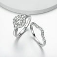 thumbnail image 4 of Eclet Jewels Brilliant 1.9 Ct Round Cut Diamond Ring - Silver 14K White Gold Over Rings - Unique Bridal set Rings for Gifts - Promise Rings for Couples - Halo with Eternity Diamond Rings for Couples, 4 of 10