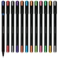 thumbnail image 3 of Pentonic Multicolor Gel Pen With Hard Box Case (0.6 mm-1.0 mm, Black Body, 12 Pcs Set), 3 of 3