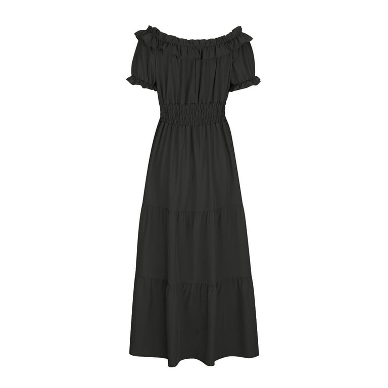 green emerald velvet dress LONG BLACK BOAT NECK DRESS main image 0