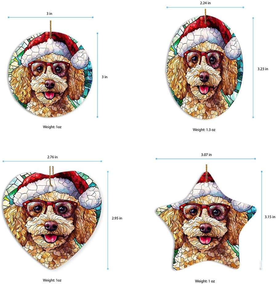 Poodle Tree Ornaments, Poodle for Christmas 2025, Poodle Christmas Keepsake, Poodle Christmas Hanging Décor 9DEYOD