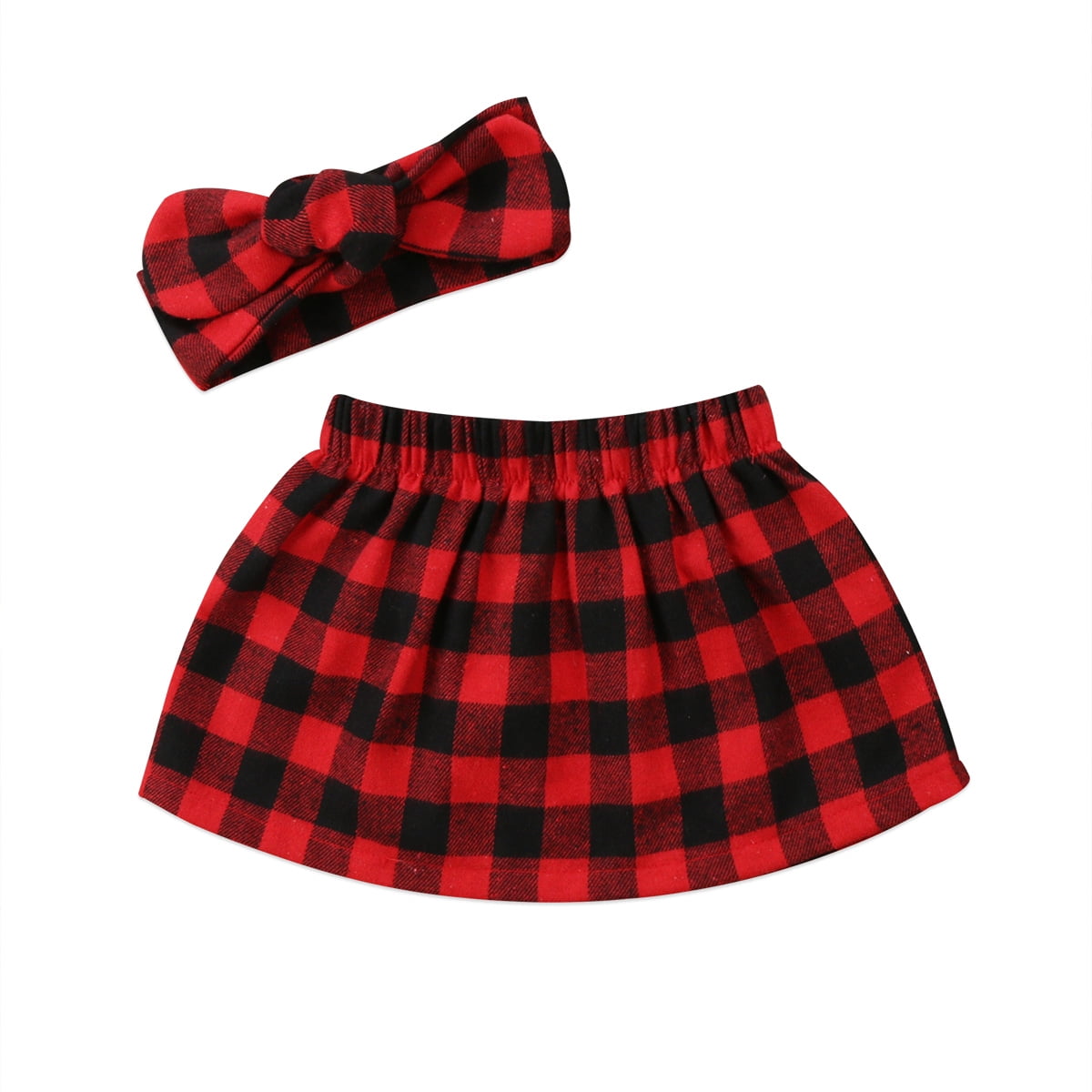 baby girl red plaid dress