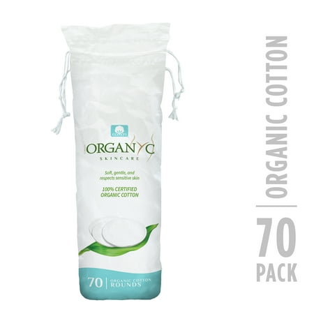 Organyc 100% Certified Organic Cotton Makeup Pads, 70 Beauty Rounds