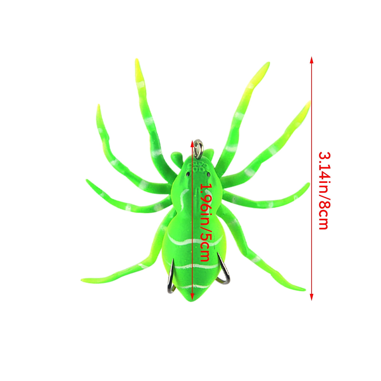 5Pcs Spider Fishing Lure with Realistic Design 8cm 7g Bionic Lure Fishing Bait