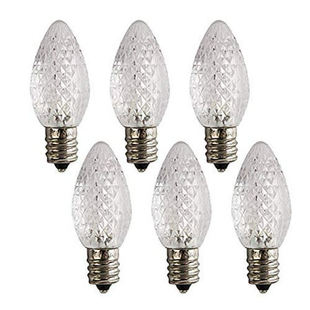 

LED C7 Bulb E12 Candelabra Base 130V 0.37W UL 3 LEDs(Sun Warm White 3 LED Pack of 6)