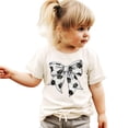 thumbnail image 2 of Soccer Bow Shirt for Girls and Toddlers Cute Girly Soccer Tee for Sporty Kids Natural Shirt Youth Large, 2 of 4